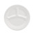 Three compartment foam plate