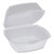 Foam Hinged Lid Containers, Single Tab Lock
