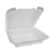 Foam Hinged Lid Containers Dual Tab Lock 9.13 x 9 x 3.25 White 150 Per Carton