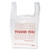Thank you designed poly bags white with red