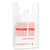 Thank you designed poly bags white with red