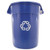 Rubbermaid 263273blu trash can 32 gallon Brute round