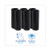 Low-Density Waste Can Liners, 16 gal, 1 mil, 24 x 32, Black, 15 Bags Roll, 10 Rolls/Carton