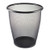 Safco SAF9717BL onyx round mesh wastebasket steel mesh