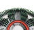 Green scrub brush pad attaches with pad centering device by Malish