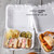 Foam hinged lid 3 compartment carryout containers 