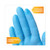 Kleenguard KCC54187CT G10 Comfort Plus Blue Nitrile Gloves 