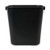 Boardwalk wastebasket rectangle 3 to 5 gallon plastic, black