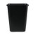 Boardwalk wastebasket rectangle 6 to 10 gallon plastic, black