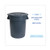 Boardwalk BWK44GLWRLIDGRA Lids for 44 gal Waste Receptacles Flat Top Round Plastic Gray