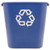 Rubbermaid 295673blu deskside recycling container blue with