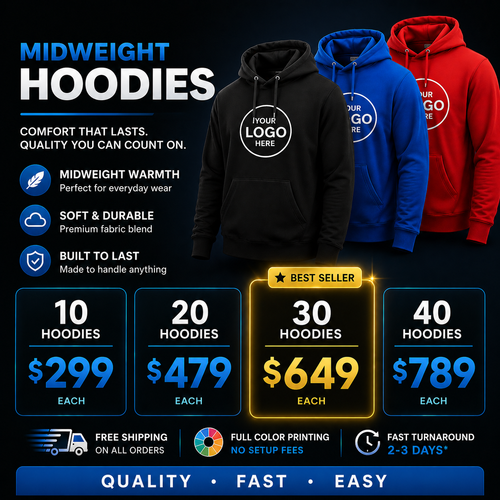 MidWeight Hoodie  Package
