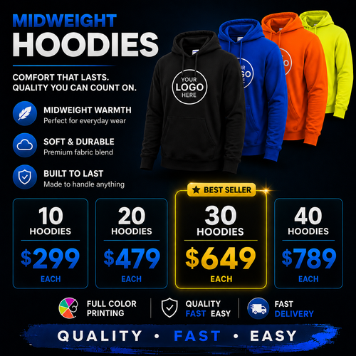 MidWeight Hoodie  Package