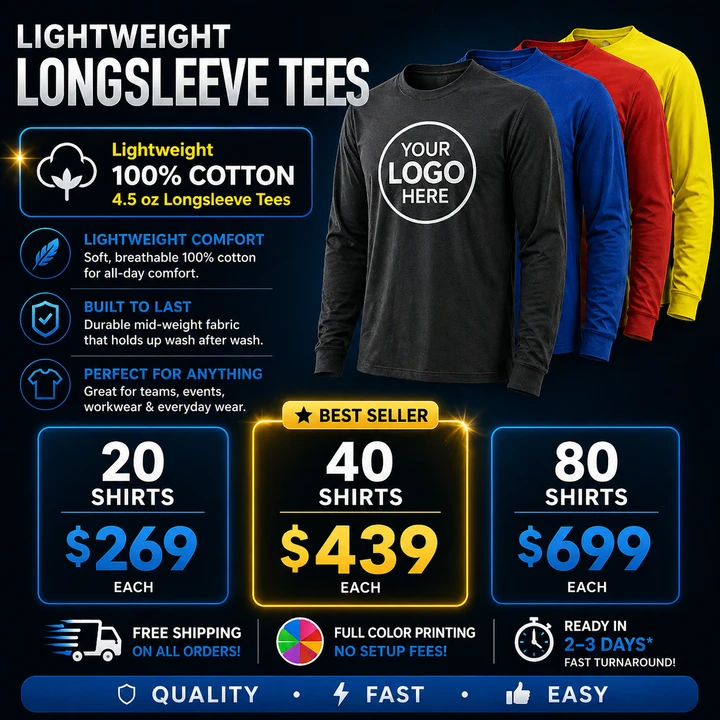 Lightweight Long-sleeve T-Shirt Package