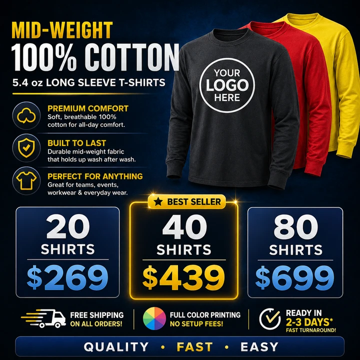 Mid-weight Long-sleeve T-Shirt Package