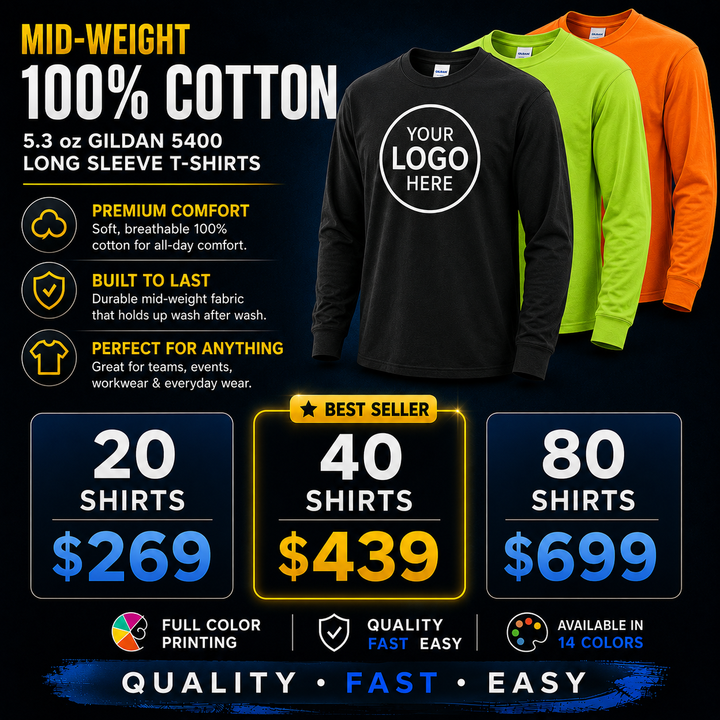 Mid-weight Long-sleeve T-Shirt Package