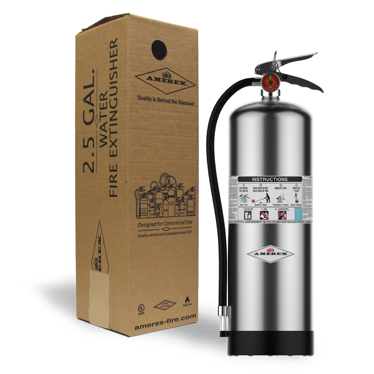 Amerex 2.5 Gal. Water Pressure Fire Extinguisher