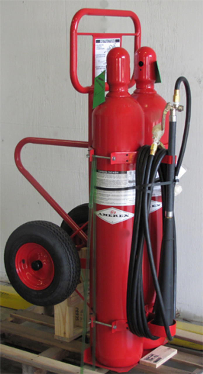 Amerex 334 - 100 lb Carbon Dioxide (CO2) Wheeled Fire Extinguisher