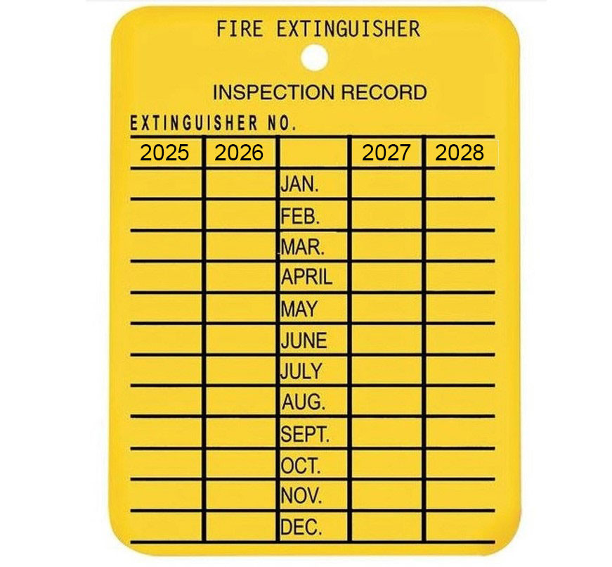 Plastic 4-Year Inspection Tag