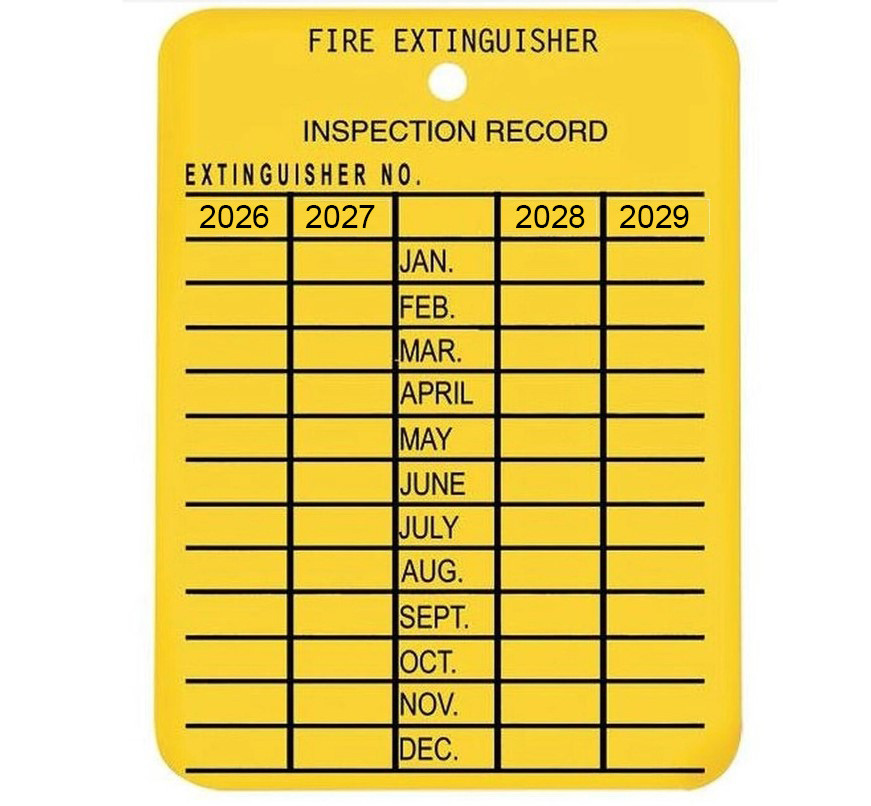 Plastic 4-Year Inspection Tag