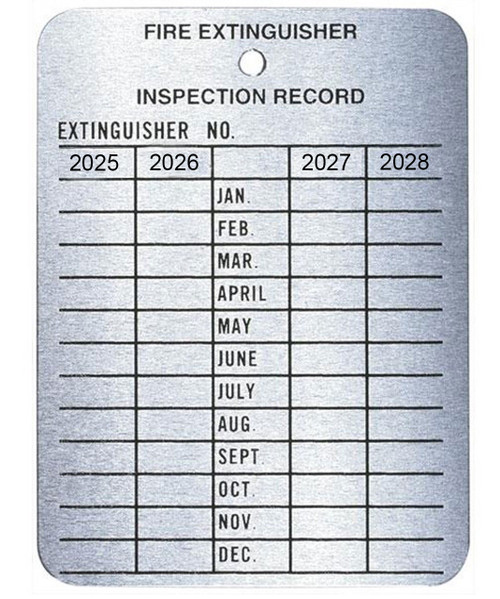 TAG - Metal 4-year Inspection Tag 2026