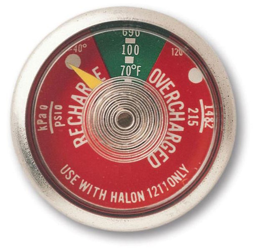 G125H - 125 lb Halon 1211 Fire Extinguisher Gauge