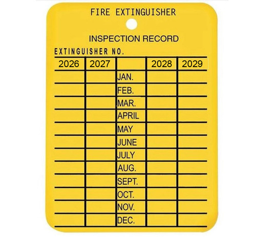 Plastic 4-Year Inspection Tag