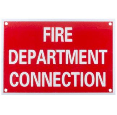 Aluminum Fire Department Connection Sign