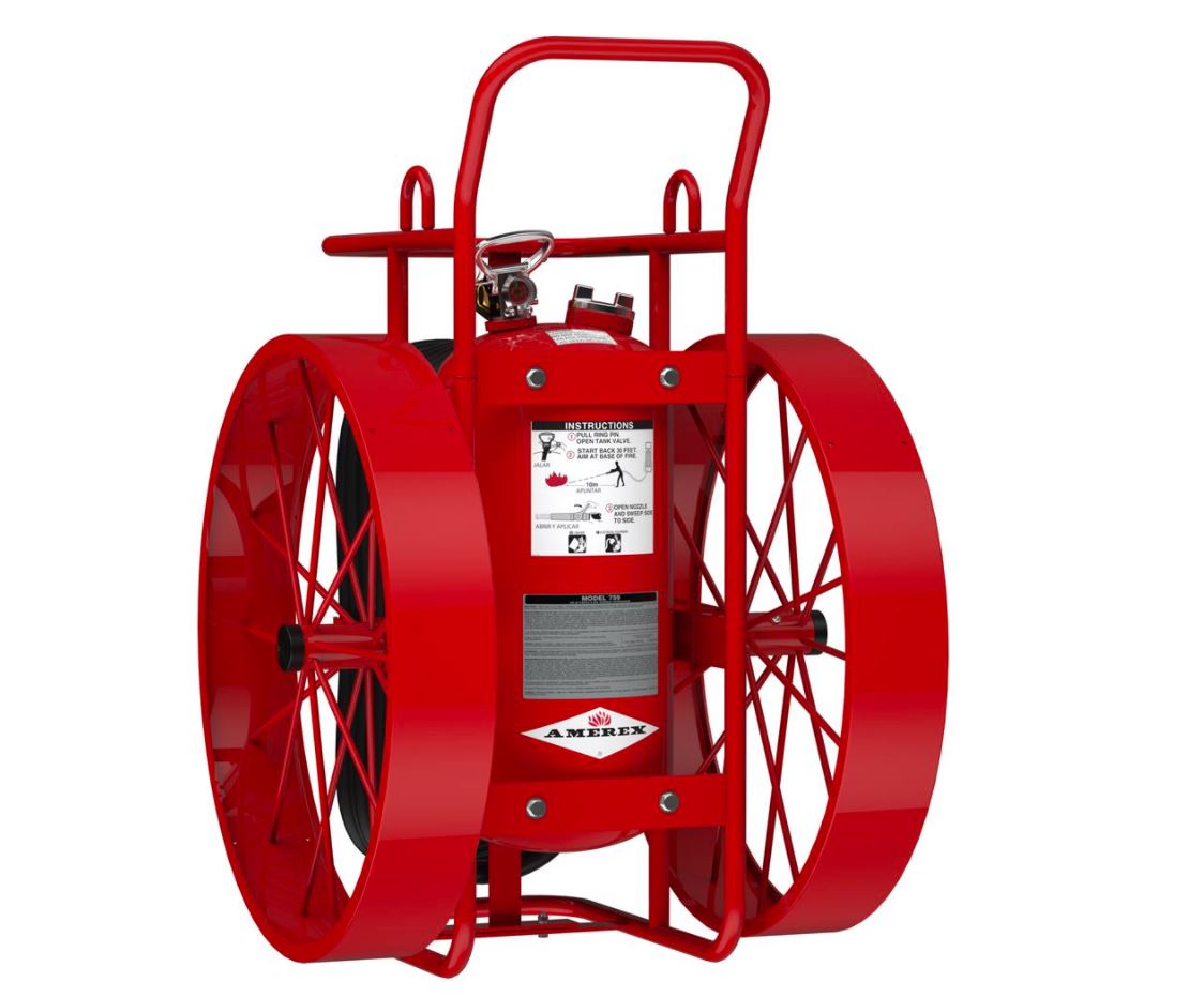 Amerex 759 - 125 LB Purple K Z-Series Wheeled Fire Extinguisher