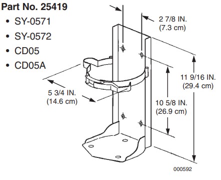 Ansul Sentry Bracket 25419