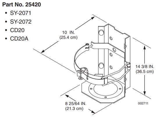 Ansul Sentry Bracket 25420