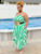 Plus Size "Stripe Me Down" Maxi Dress (Green & White)