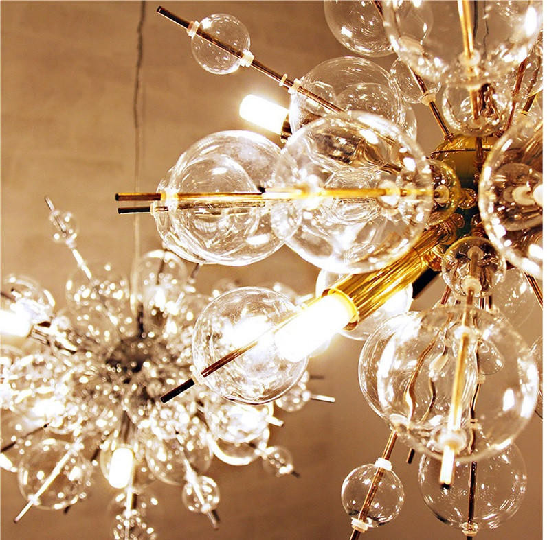 Aura Unique Modern Glass Bubble Chandelier - Bubble Light