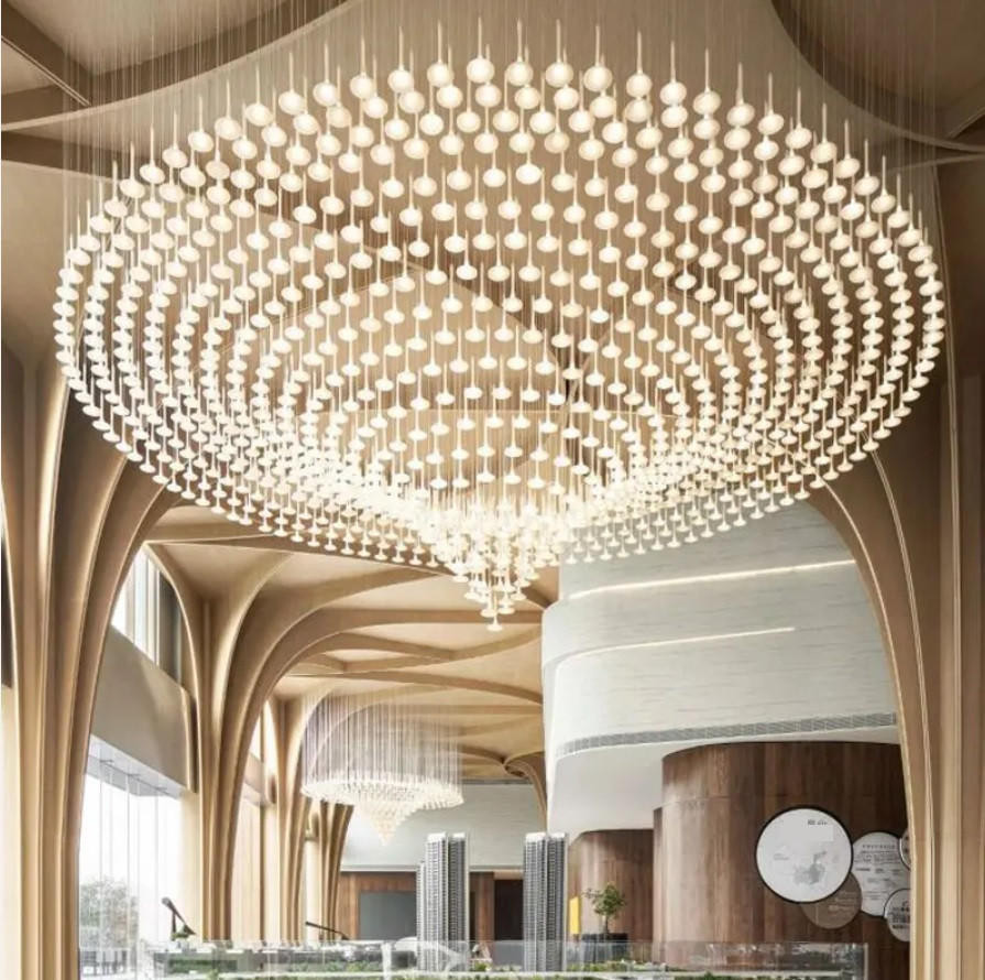 Radiant Elegance: Ayla Modern Illumination for High Ceilings