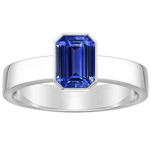 Emerald Cut Blue Sapphire Gents Rings Shop Zurich – Mens Sapphire