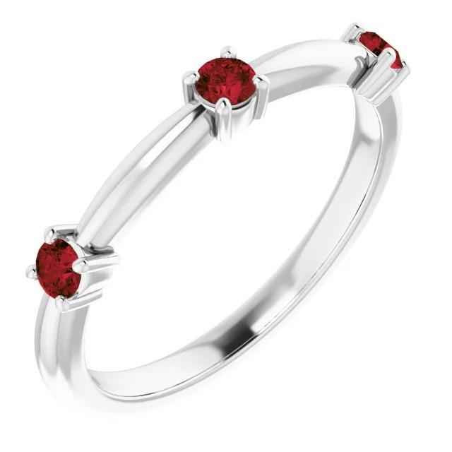 Madrid: Luxurious Ruby Trilogy Ring Natural Ruby AAA