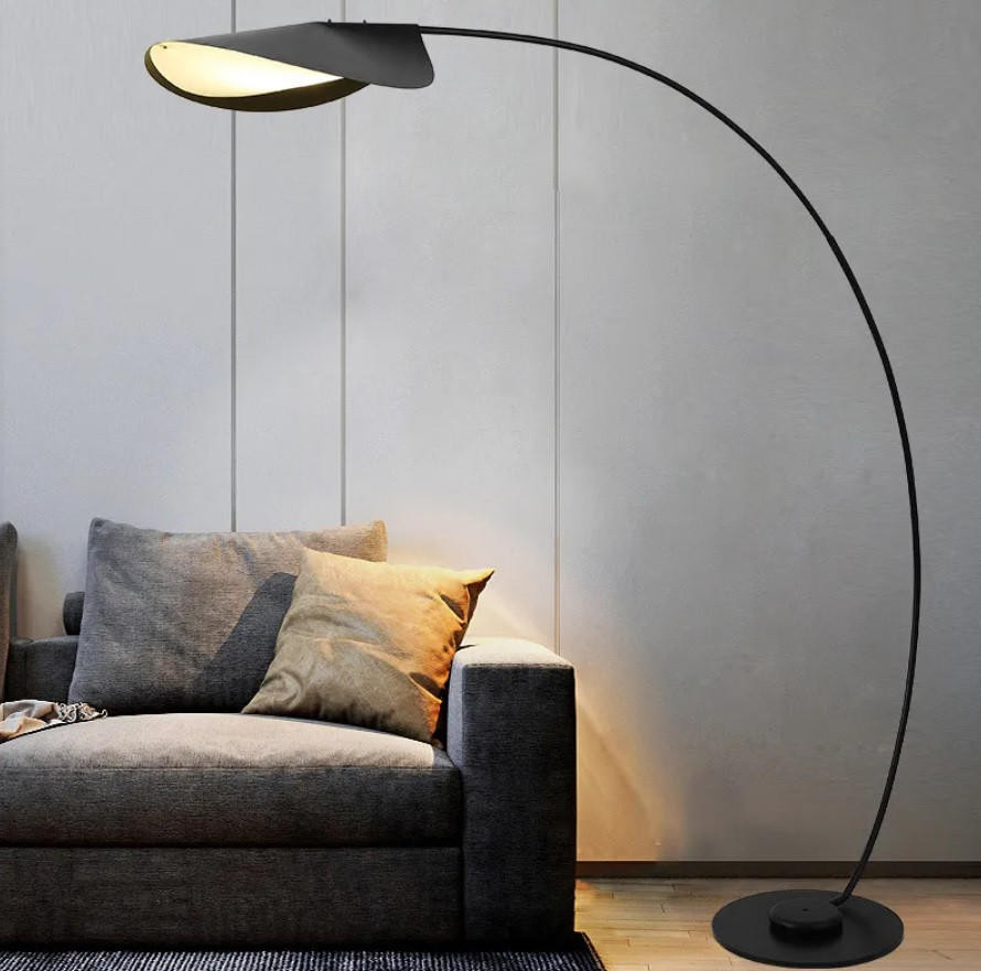 Alaric: Contemporary Black Arc Floor Lamp - Industrial Elegance and ...