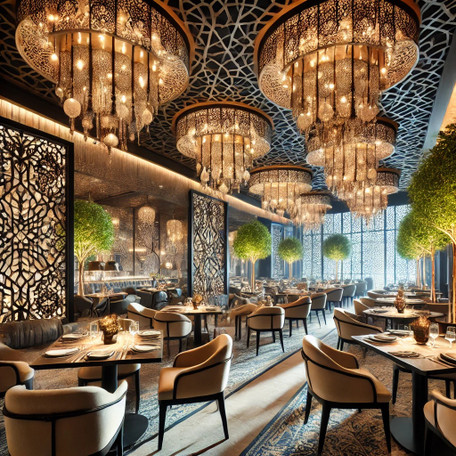 Exploration du design d&#39;intérieur de restaurant de luxe à Abu Dhabi : allier tradition et style contemporain