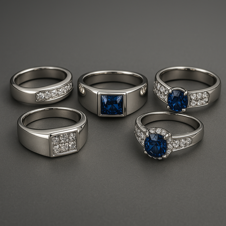 5 Stunning Mens Wedding Bands With Sapphire For The Modern Groom