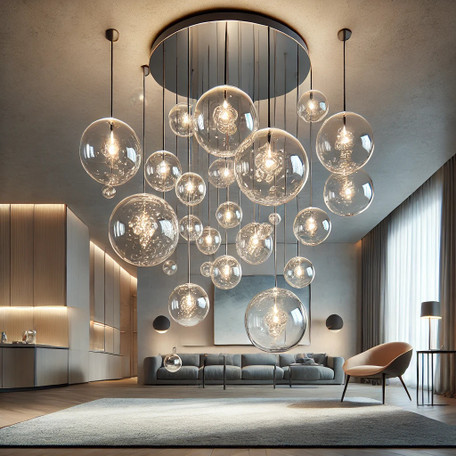 Chandelier with Bubbles: The Bocci 14 Series