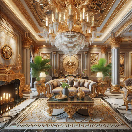 Porta Glamour Home: uno sguardo più da vicino all&#39;arredamento della casa in stile Versace