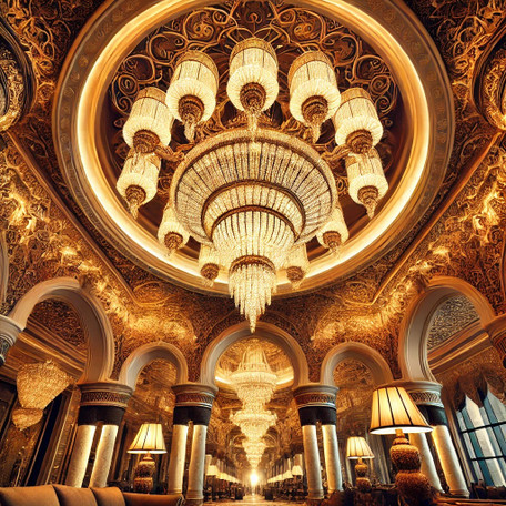 Les lustres de l&#39;Emirates Palace, Abu Dhabi