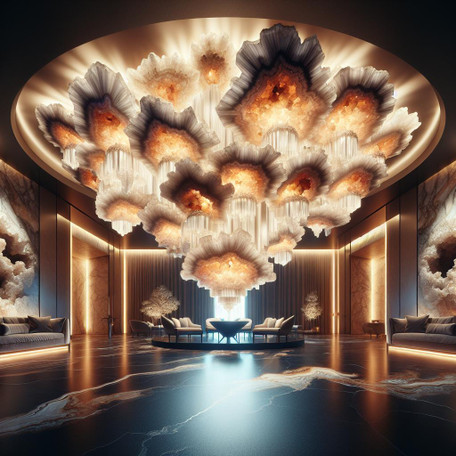 Exploring the Sculptural Beauty of the RH Geode Quartz Chandelier in Luxe Spaces