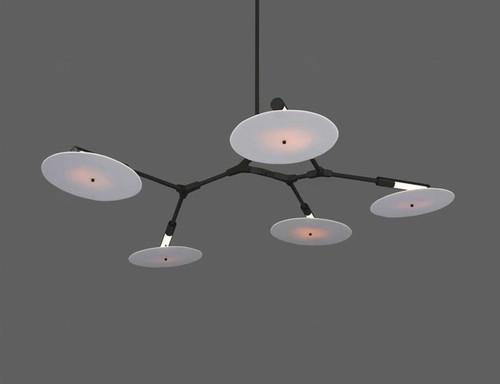 branching style disk chandelier