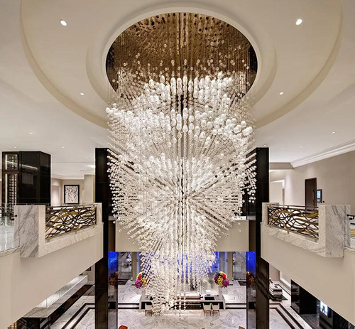 Vinna Large Luxurious Crystal Round Hotel Chandelier