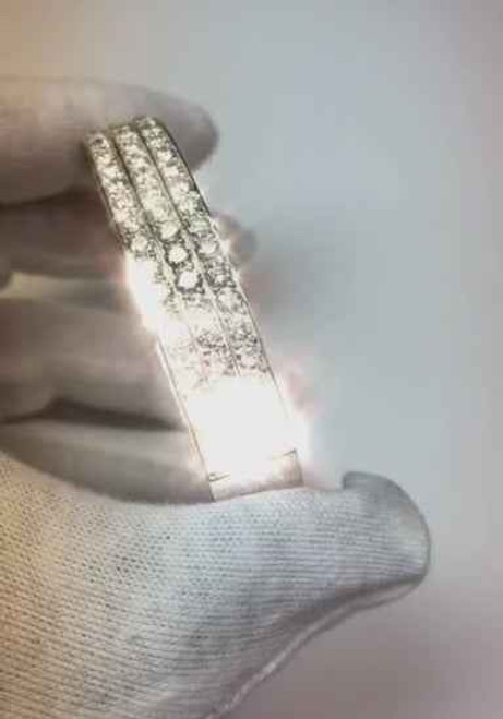 luxury diamond bangle, 10 carat diamond bracelet, channel set diamond jewelry, F/G color diamond bangle, VS2 diamond bracelet, natural earth-mined diamonds, round cut diamond bangle, sophisticated gold jewelry, 14K white gold bangle, high jewelry bracelet, collector’s diamond bangle, bespoke fine jewelry, investment-grade diamond jewelry, elegant diamond bracelet, artisanal craftsmanship jewelry, exclusive diamond accessories, heirloom-quality bracelet, refined diamond jewelry, prestige white gold bangle, connoisseur’s diamond piece