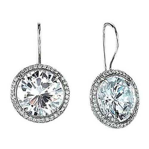 Artemis: Radiant Diamond Dangle örhängen .4.50CT Real Round Diamonds