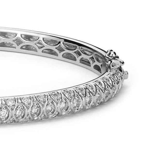 luxury diamond bangle, 7.20 carat diamond bracelet, white gold diamond bangle, round brilliant cut diamond jewelry, F/G color diamond bangle, VS2/SI2 clarity diamond bracelet, natural earth-mined diamond bangle, fine jewelry bangle, bespoke diamond bracelet, high jewelry collection, collector’s diamond bangle, investment grade diamond jewelry, handcrafted diamond bangle, sophisticated gold bangle, exclusive diamond wristwear