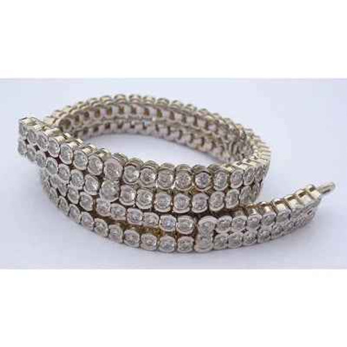 Aurora: Luxurious Two .Row Diamond Tennis Bracelet