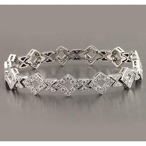 Madrid: Pulsera de tenis de lujo para hombre con diamantes naturales de 3,50 ct.